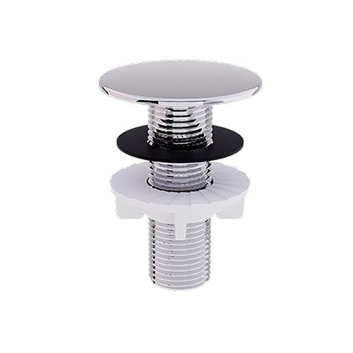 Plug Tapa Furo Blukit Redondo para Bidês e Lavatórios Cromado
