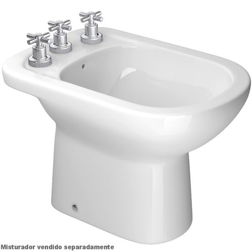 Bidê com 3 Furos Deca Vogue Plus Branco Gelo B.5.17