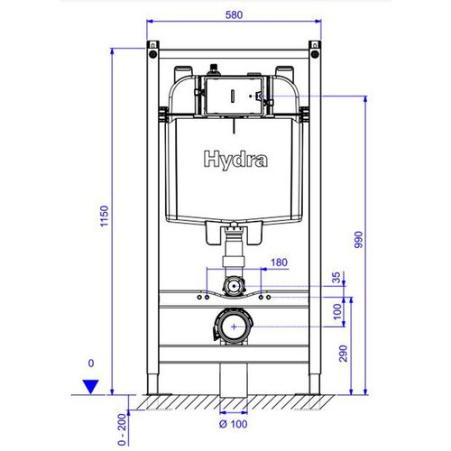 Caixa de Descarga Embutida Deca  para Drywall para Bacia Suspensa