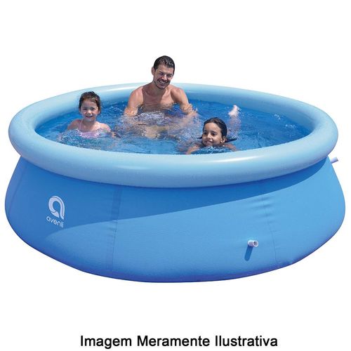 Piscina Inflável Uttil Azul e Branco 2074 Litros