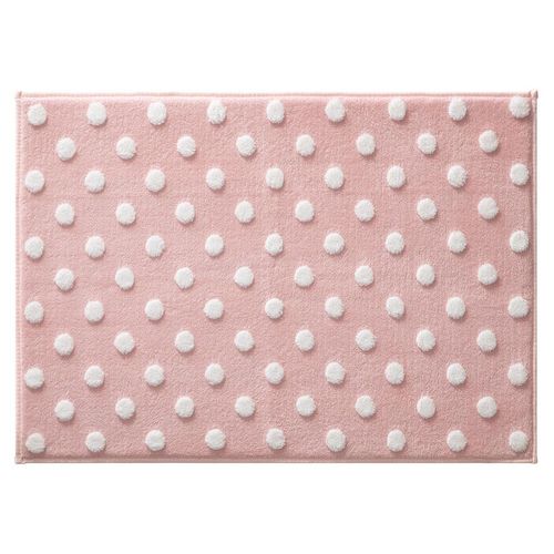 Tapete Poliéster Jolitex Mimo Poá Rosa 100x70cm