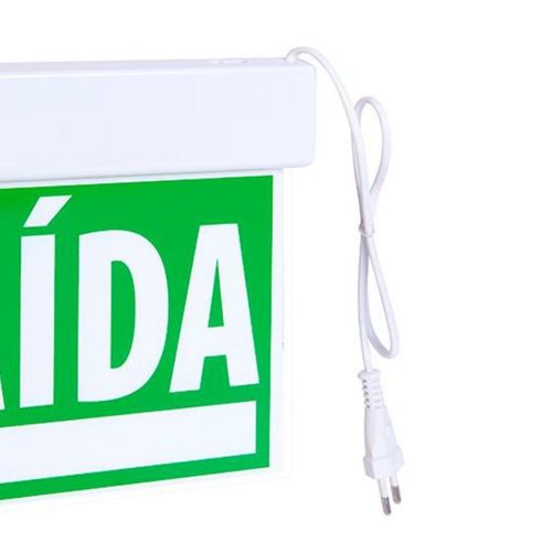 Placa Sinalização Saída Slim DF Verde Emergência Com Adesivo Segurimax