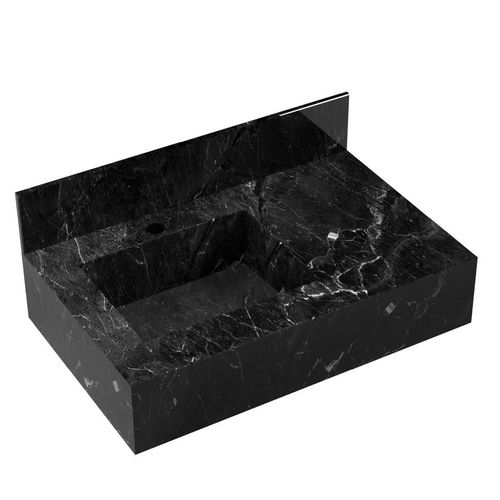 Bancada com Cuba Esculpida Blu Max Black 80cm