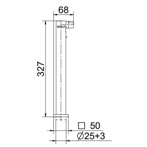 Torneira para Lavatório Docol Stillo de Mesa com Bica Alta 90° Cromado 1/2"