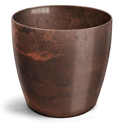 Cachepô Redondo Nutriplan Elegance Branco Carrara 8x11 N°1