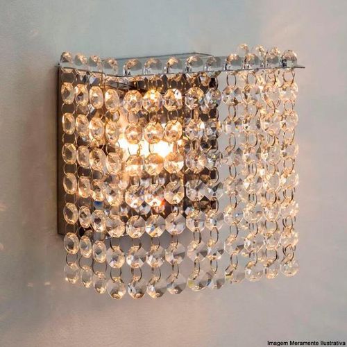 Arandela Cristal Bronzearte Milano Quadrado 1xG9 16cm