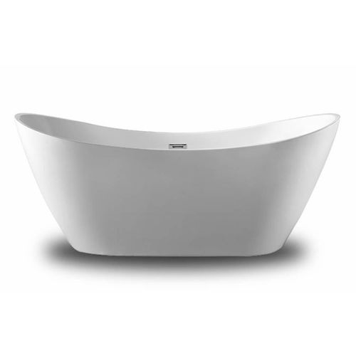 Banheira Acrílico Aquaplás Imersão Sem Hidro Milano Branca 150x72x72cm
