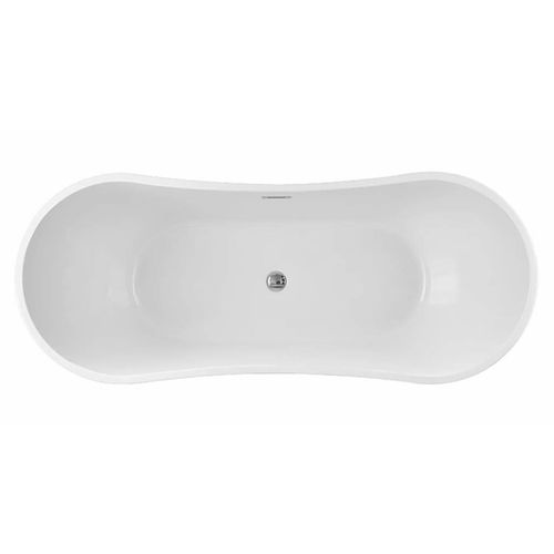 Banheira Acrílico Aquaplás Imersão Sem Hidro Milano Branca 150x72x72cm