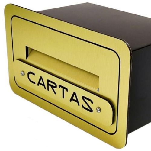 Caixa de Correio Ouro Escovado Numeral 5N