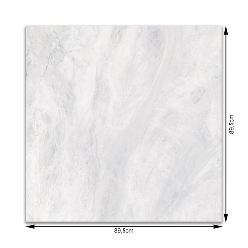 Porcelanato Polido Roca Light Marble White 7mm "A" 89,5x89,5cm Retificado