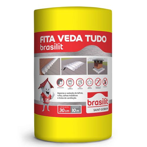 Fita Veda Tudo Quartzolit Multiuso Cinza 30cmx10m