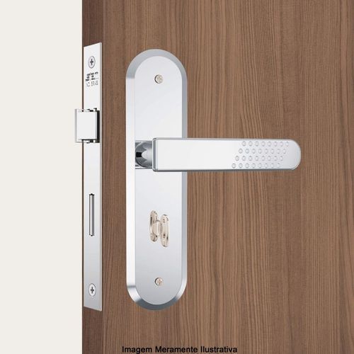 Fechadura Interna Zamac Stam 1810/21 Acabamento Inox Espelho 40mm