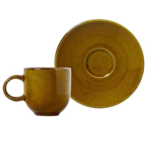 Xícara para Café Porto Brasil Coup Stoneware Âmbar 97ml