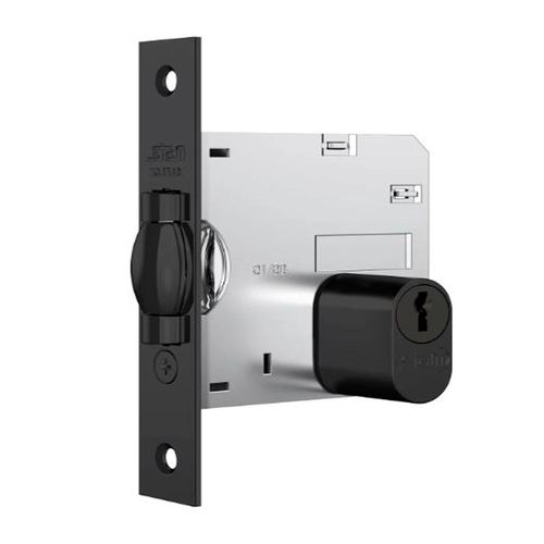 Fechadura Pivotante Zamac Stam 1005 Rolete Quadrada Black 45mm
