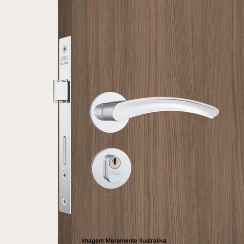 Fechadura Externa Zamac Inox Stam 803/13 Roseta 40mm