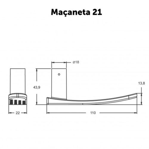 Fechadura para Banheiro Zamac Stam 1820/21 Espelho Acabamento Oxidado 40mm