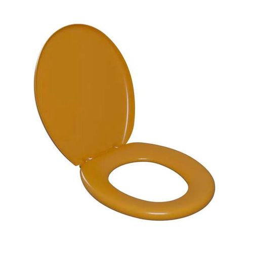 Assento Almofadado Astra Oval Caramelo