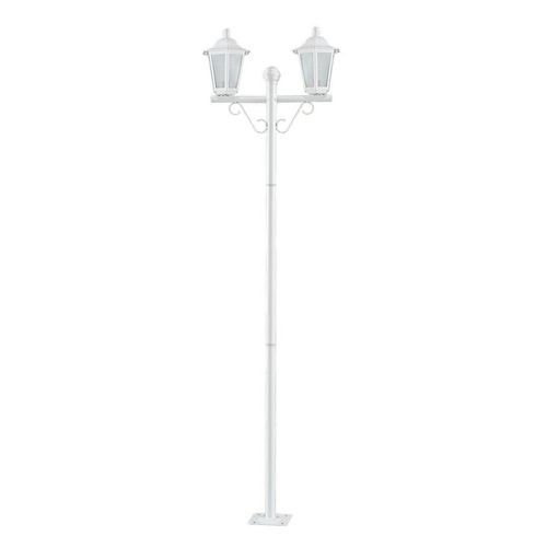 Poste Jardim Alumínio Dital Grega Branco 2xE27