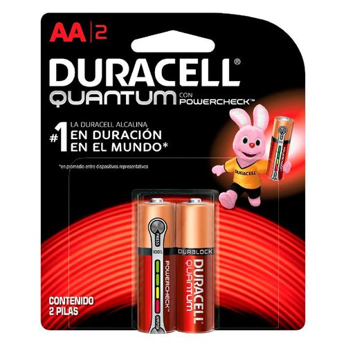 Pilha Alcalina Quantum AA Duracell com 2 Unidades