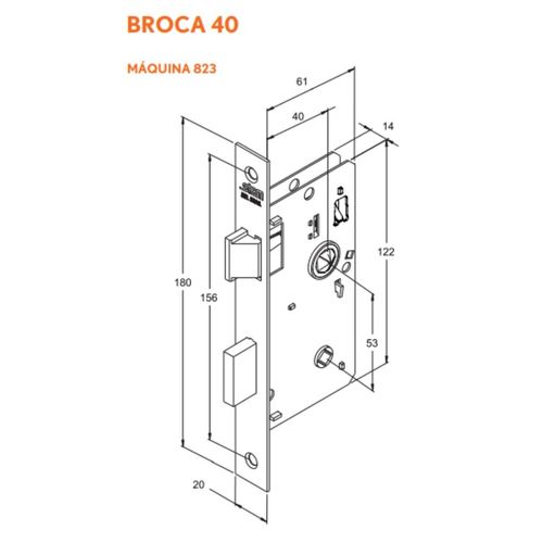 Fechadura para Banheiro Stam 823/35 Roseta RQ1 Acabamento Preto Fosco