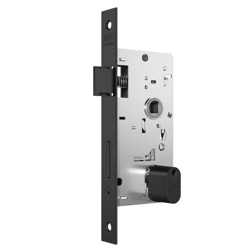 Fechadura Externa Stam 803/35 Roseta RQ1 Acabamento Preto Fosco