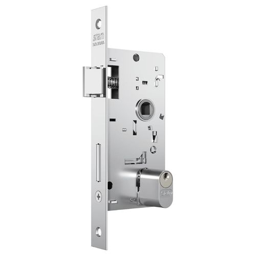Fechadura Externa Stam 803/39 Roseta Redonda Acabamento Inox