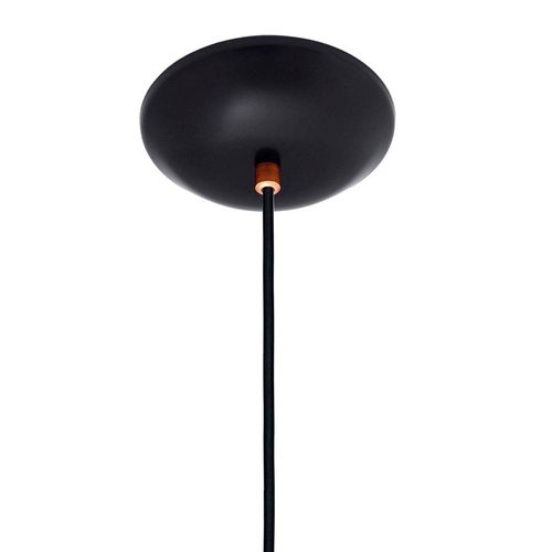 Pendente de Alumínio JM Iluminação Impiricus Preto com Difusor Cobre 1xE27