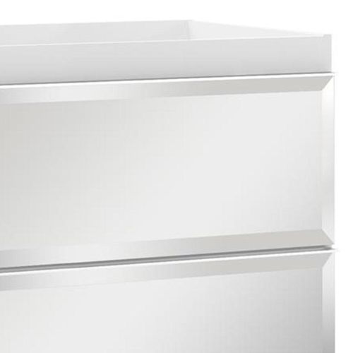 Armário Suspenso para Banheiro Bumi Blu Line sem Tampo com Gaveta Espelhada Branco 80cm