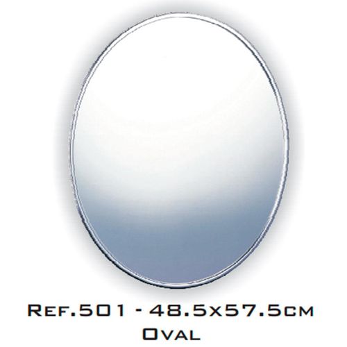 Espelho Cris Metal Oval com Moldura 49,5x58cm