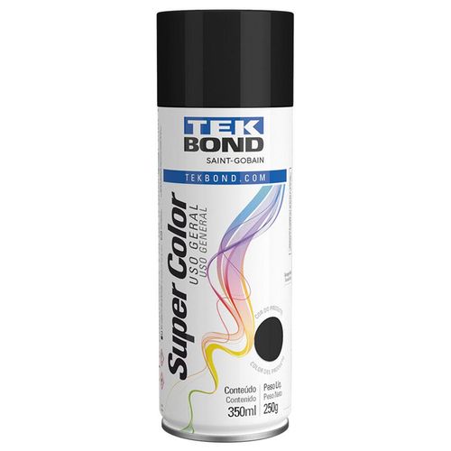 Tinta Spray Tekbond Alta Temperatura Preto Tekbond 350ml