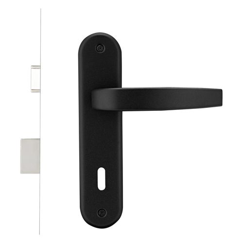 Fechadura Zamac 55mm Interna Vic Espelho 929-55I Epoxi Preta Texturizada EPT