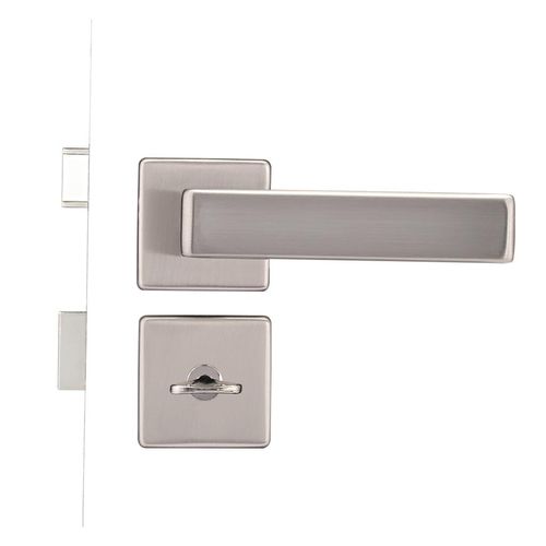 Fechadura Zamac 40mm Banheiro Concept Roseta RQ1 419-40B Cromo Acetinado