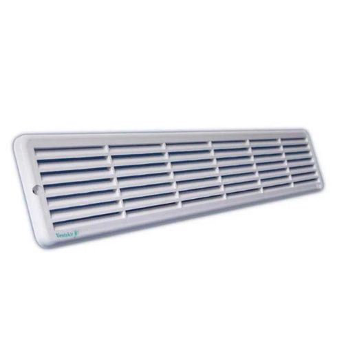 Grade Ventilação de Superfície 50x8cm Autoadesivo Retangular Branco