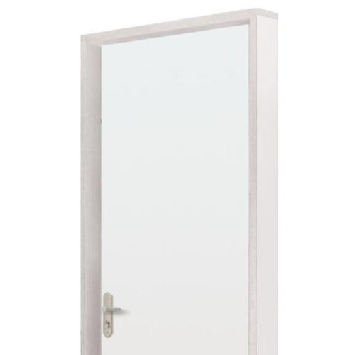 Kit Porta Melamínico para Drywall Mgm 74x215x7 com Batente Regulável Lisa Branco Esquerda