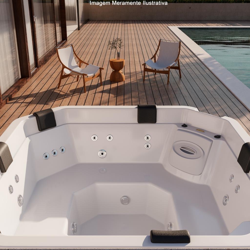 Spa Jacuzzi Meridian Plus com Cromoterapia com Deck 23 Jatos