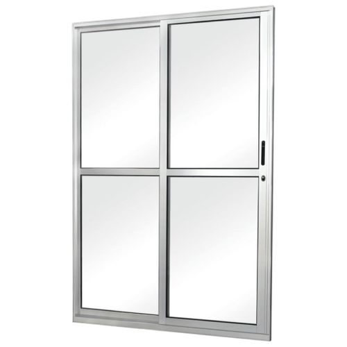 Porta Alumínio Mgm Correr Branco 2 Folhas Direita 210x160x7,1cm