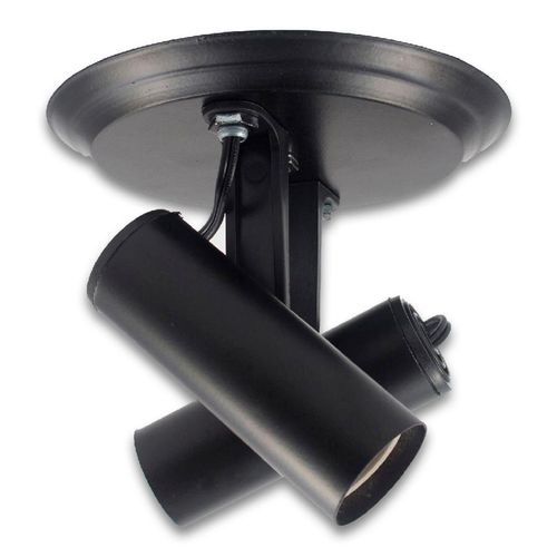Spot Alumínio JM Iluminação Liso Preto 2xE27 206/2-PT