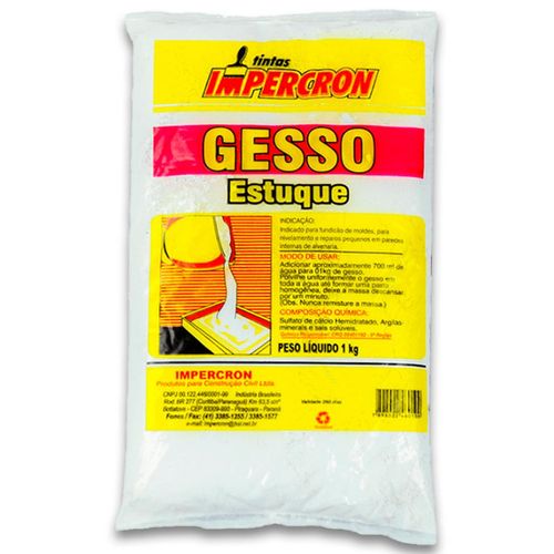 Gesso Estuque Impercron 1kg