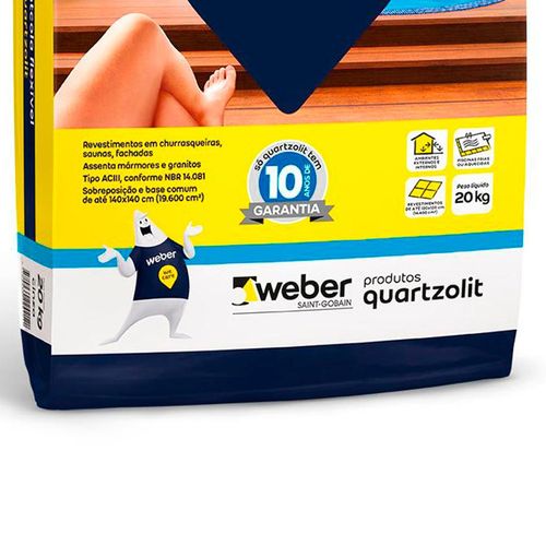 Argamassa AC3 Quartzolit Flexível Interno e Externo Cinza 20kg