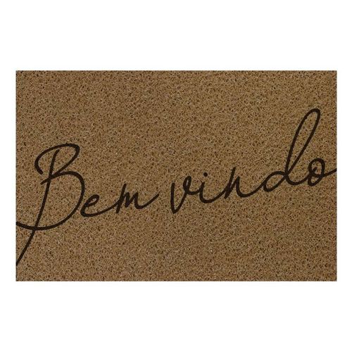 Capacho Vinil Light Kapazi Bem Vindo 2.0 Bege 40x60cm