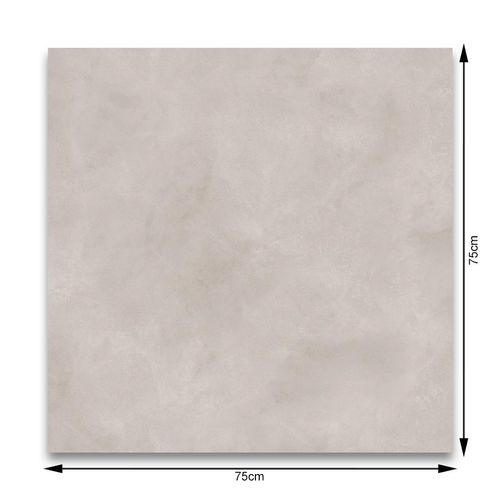 Cerâmica Acetinada Megalume Boston Gris Retificado "A" 75x75cm