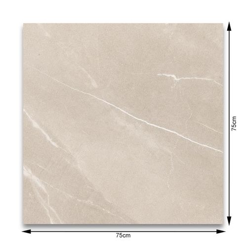 Cerâmica Acetinada Megalume Pulpis Gris Retificado "A" 75x75cm