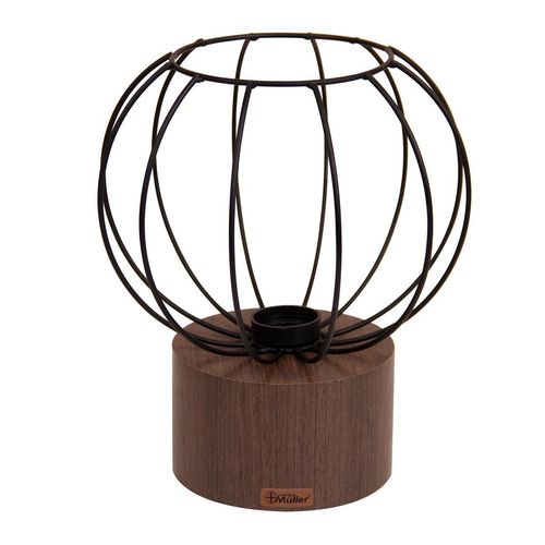 Abajur Sphere Müller Wire 1xE27 Imbuia e Preto