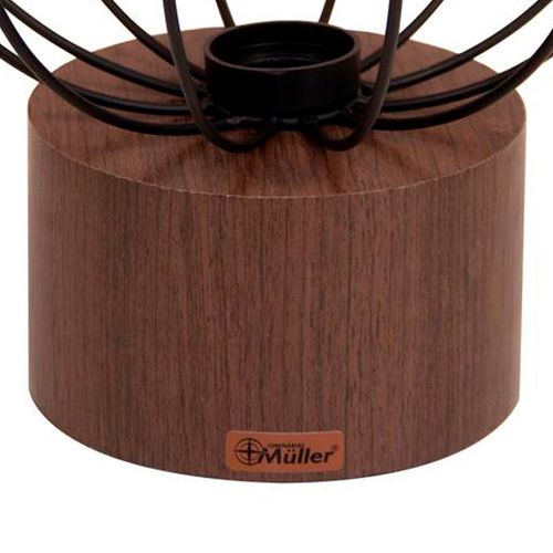 Abajur Sphere Müller Wire 1xE27 Imbuia e Preto