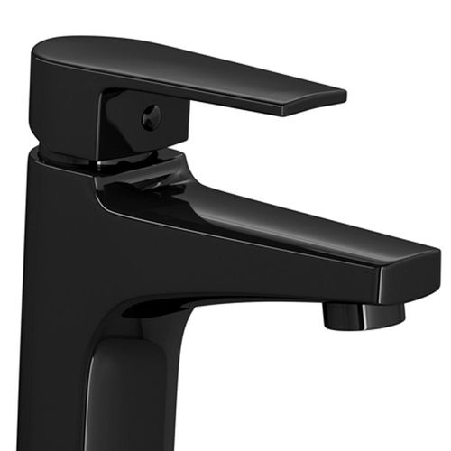 Misturador Monocomando de Mesa Bica Alta para Lavatório Level Black Matte