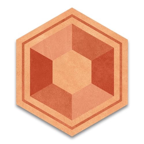 Porcelanato Natural Ceusa Caleidoscópio Hex Mix RD "A" 17,5x17,5cm