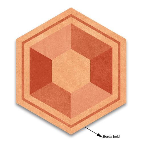Porcelanato Natural Ceusa Caleidoscópio Hex Mix RD "A" 17,5x17,5cm
