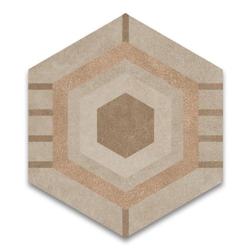 Porcelanato Natural Ceusa Caleidoscópio Hex Mix SGR "A" 17,5x17,5cm
