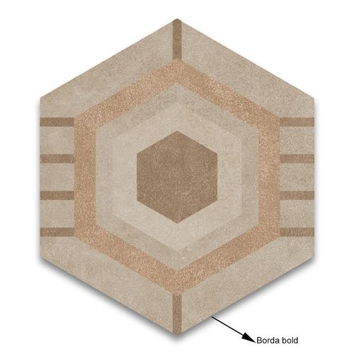 Porcelanato Natural Ceusa Caleidoscópio Hex Mix SGR "A" 17,5x17,5cm