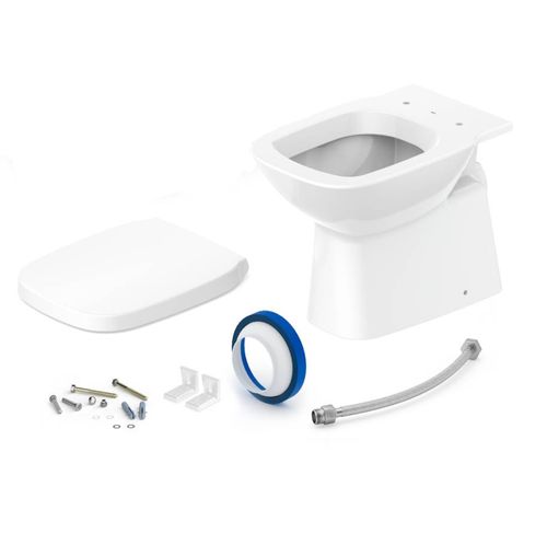 Kit Bacia Convencional Roca Completo Debba Branco